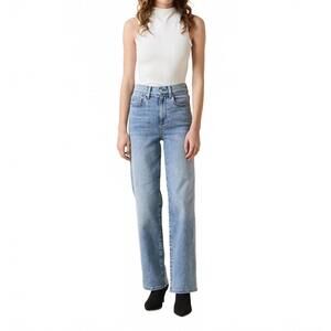 NEW LE JEAN 90's straight leg high-rise jeans in big chill